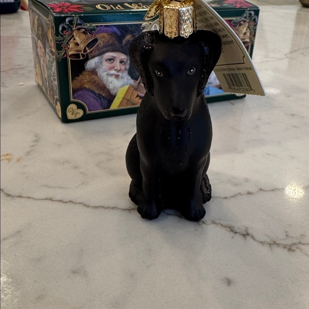 Old World Christmas Black Labrador Christmas Ornament - Picture 2 of 9